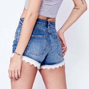 Free People denim shorts